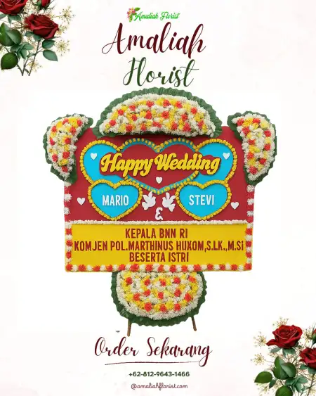 Papan Bunga Pernikahan Villa Stefan Anyer